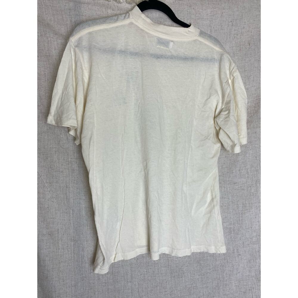 Anine Bing Ashton Vintage Cream Bing Tee Size Small - Picture 4 of 14